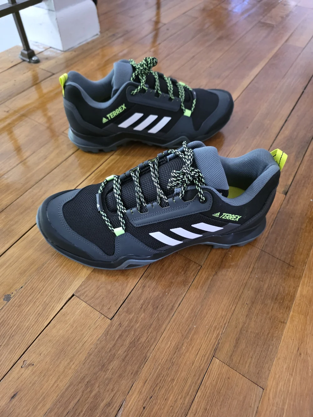 Adidas Terrex AX3 Hiking Shoes | Black Acid Yellow | Mens 10